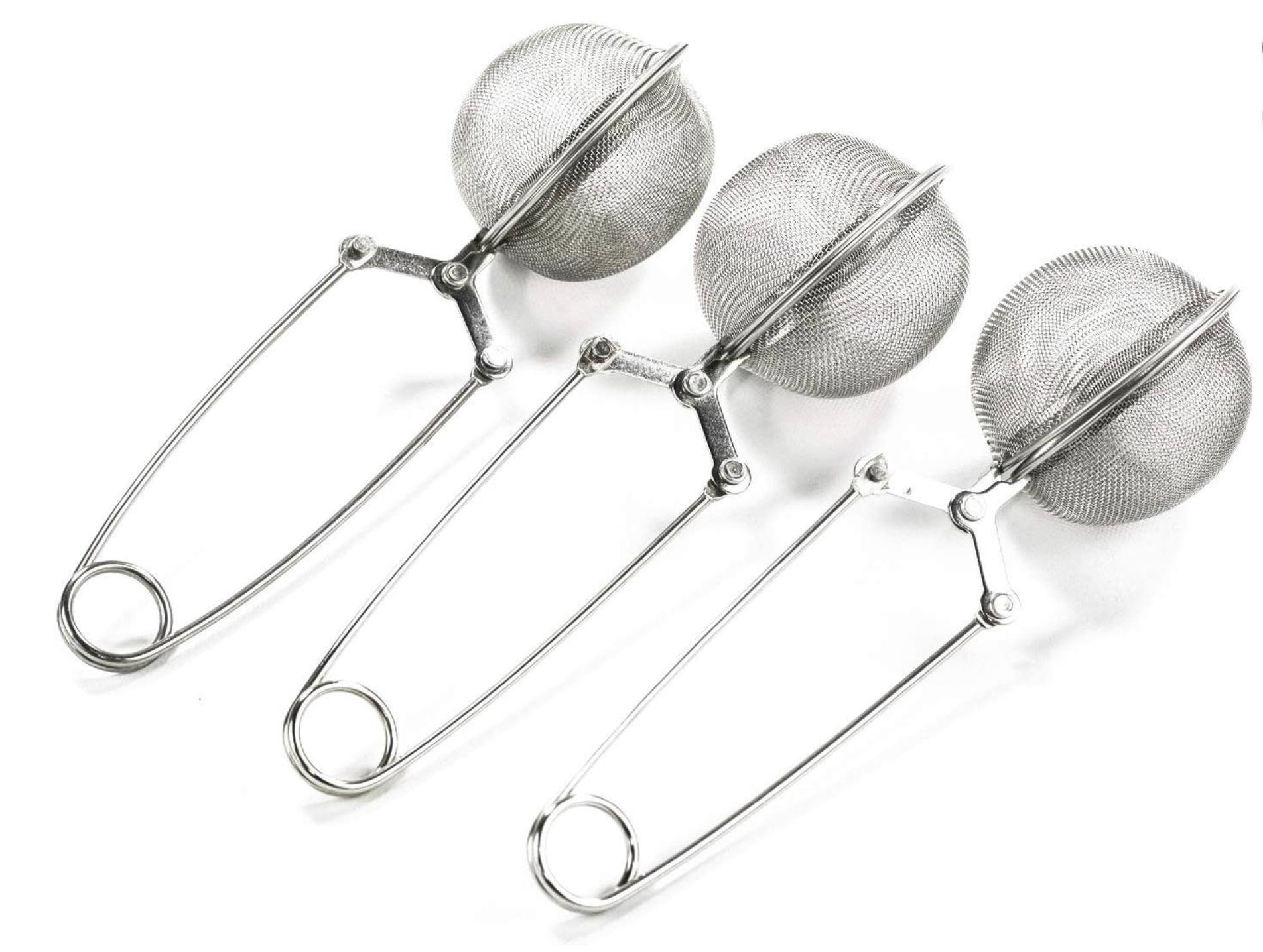 3 Pack Mesh Snap Ball Tea Strainer with Handle for Loose Leaf Tea and Mulling Spices Stainless Steel Tea Infuser Tea Filter : Amazon.co.uk: Home & Kitchen