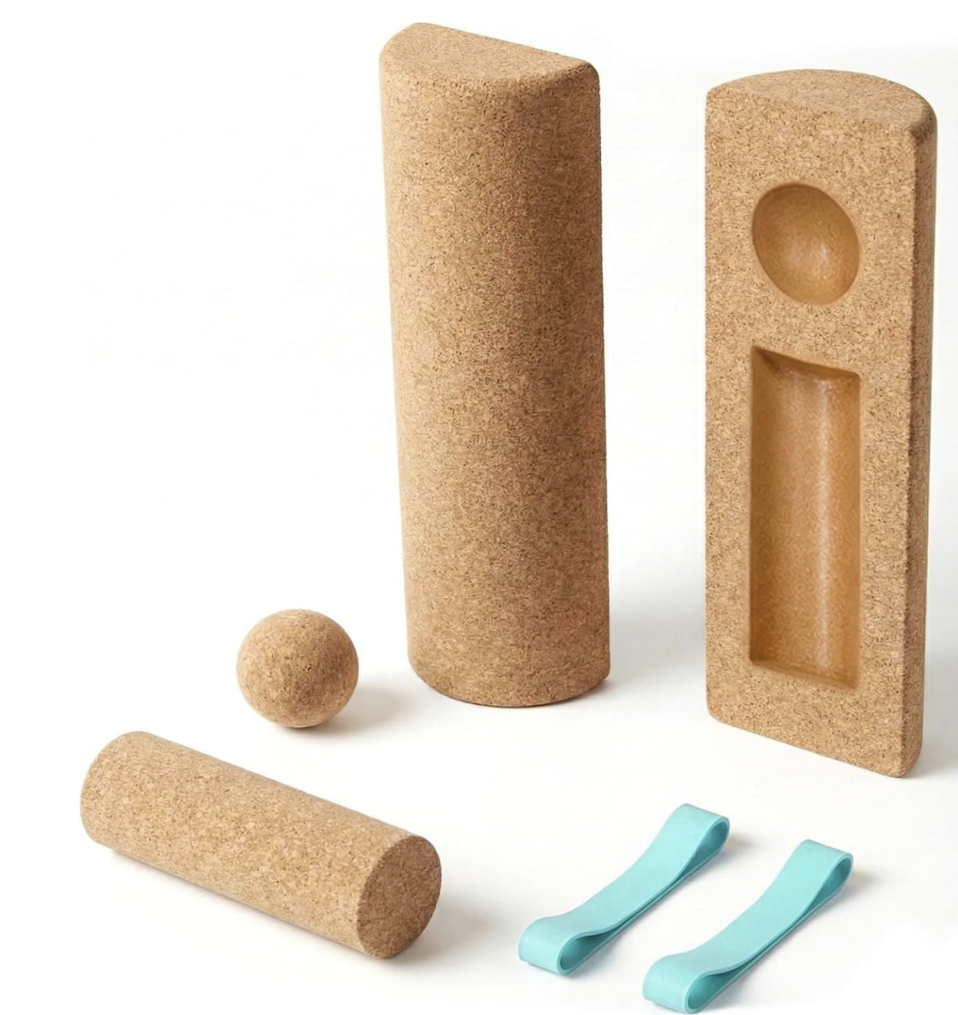 Ninnyi Ankle Balance Board, 4 In1 Cork Foot Strengthener Trainer Set with Balance Blocks, Roller, Massage Ball, Toe Bands : Amazon.co.uk: Sports & Outdoors