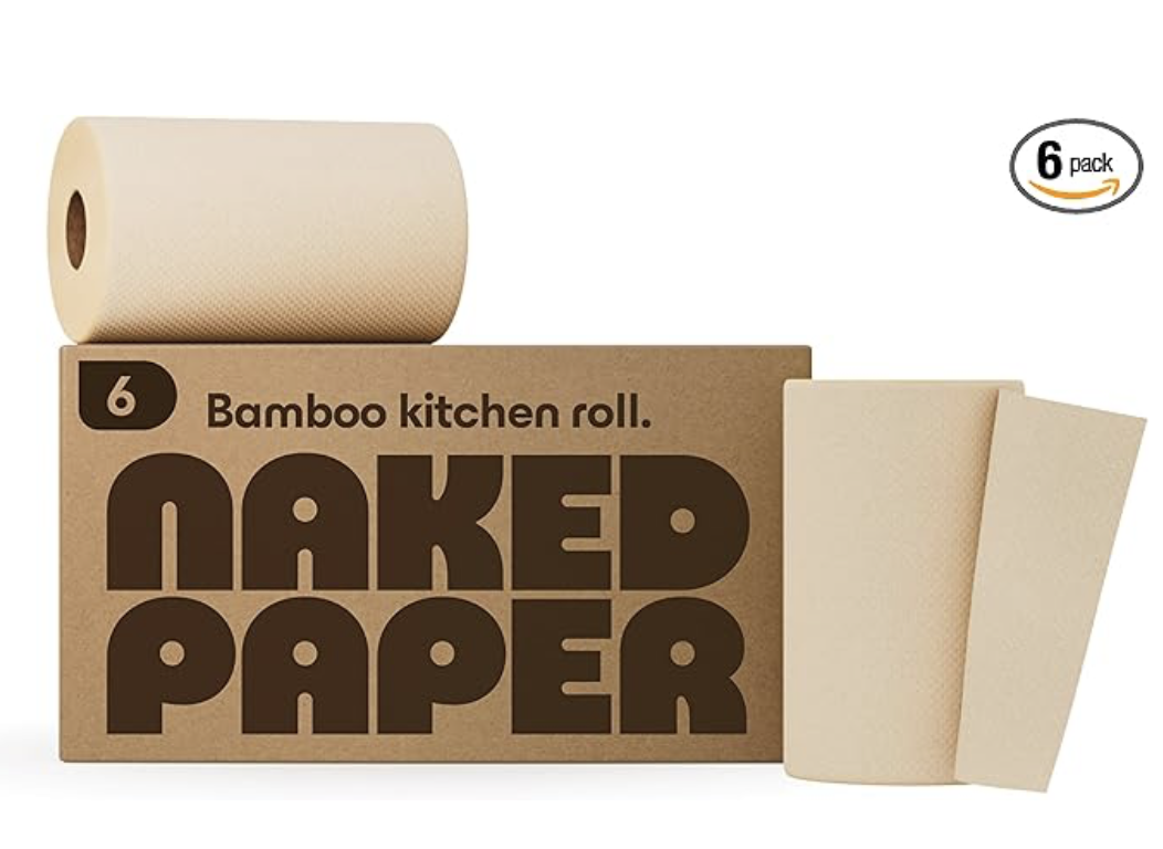 Naked Paper Unbleached Bamboo Kitchen Roll (Pack of 6) – Natural Kitchen Paper – Super Strong and Absorbent, 100 2-Ply Sheets Per Roll – No Harsh Chemicals, Sustainably Produced and Food-Safe : Amazon.co.uk: Grocery