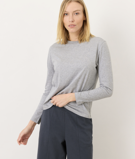 Women’s Softspun Essential Crewneck Long Sleeve Tee made with Organic Cotton | Pact