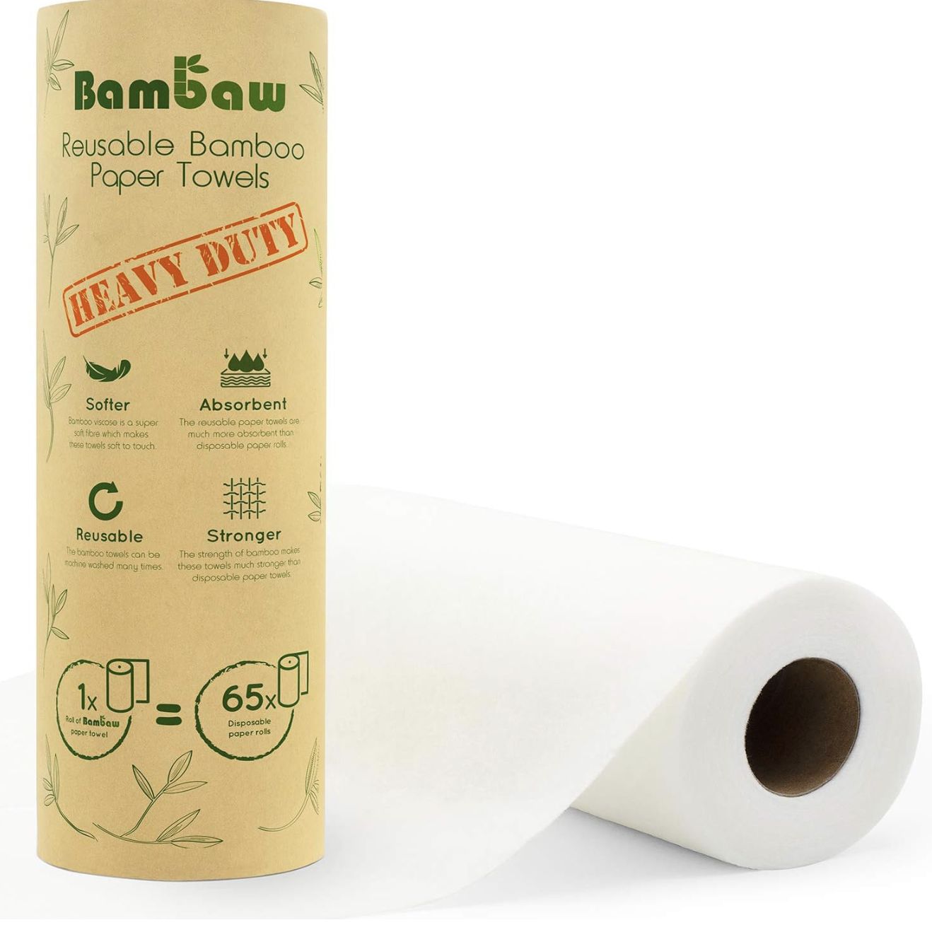 Reusable Paper Towel | Bamboo Eco Kitchen Roll | Multipurpose Eco Cleaning | Strong, Thick and Absorbent | Eco Cloth | Eco Friendly Gifts | Soft on Skin | Quick Dry | 20 Eco Wipes | Bambaw : Amazon.co.uk: Grocery