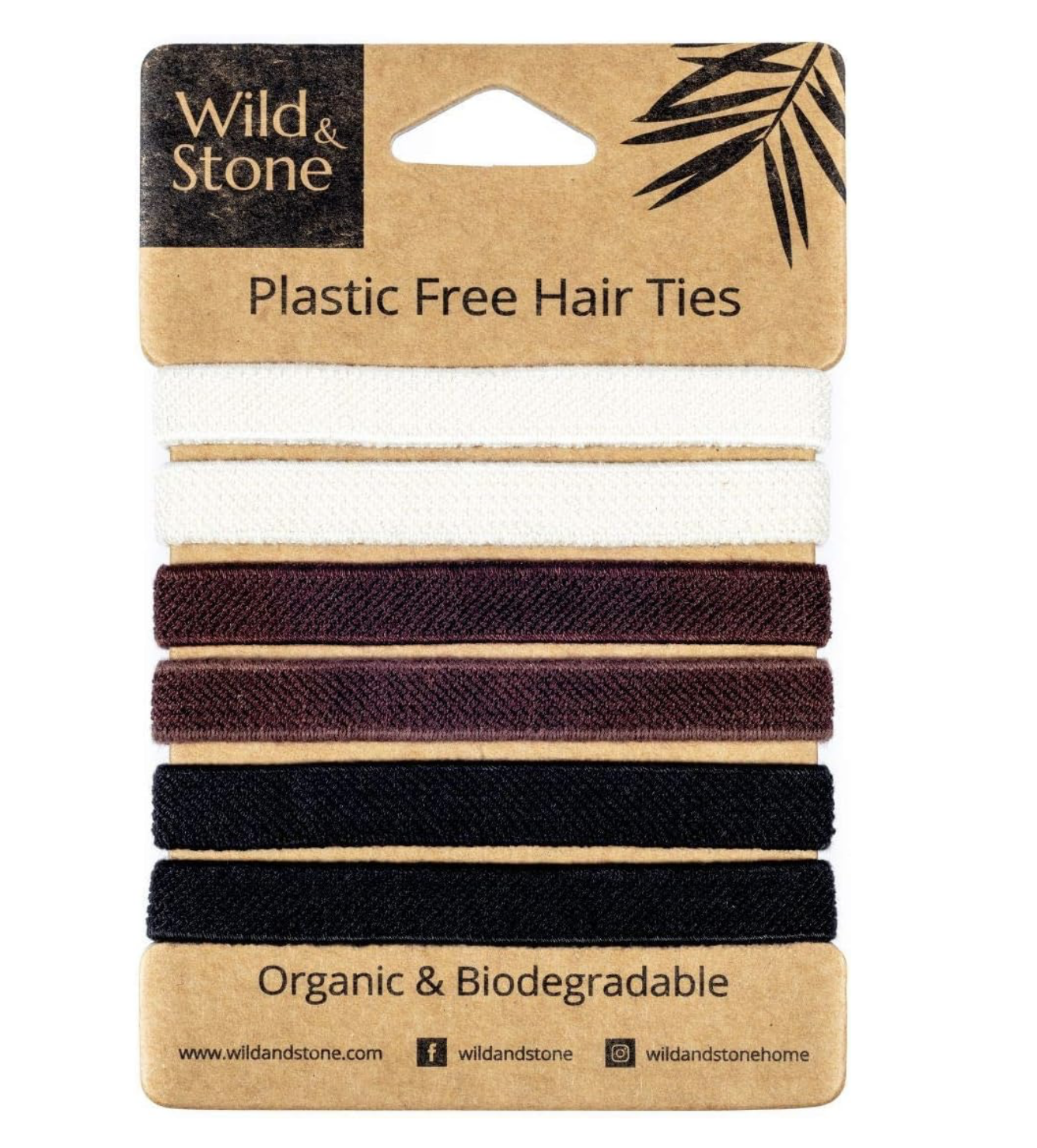 Wild & Stone Organic Cotton Hair Ties, 6-Pack, No-Metal Ponytail Holder : Amazon.co.uk: Beauty