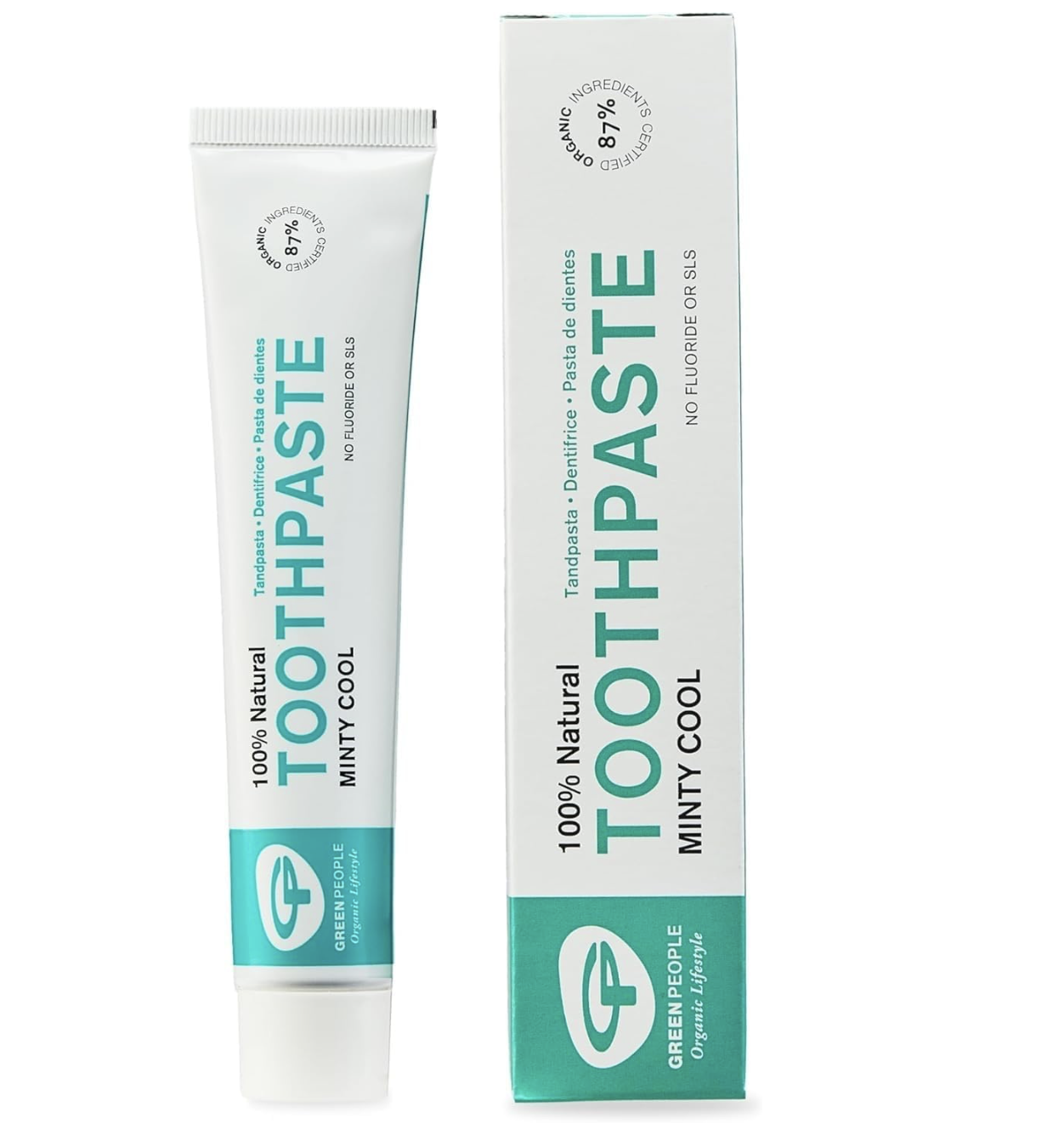Green People 100% Natural Minty Cool Toothpaste, 50ml | 100% Natural Mint, Fluoride and SLS Free, For Sensitive Gums, Organic Mint Toothpaste, Vegan : Amazon.co.uk: Health & Personal Care