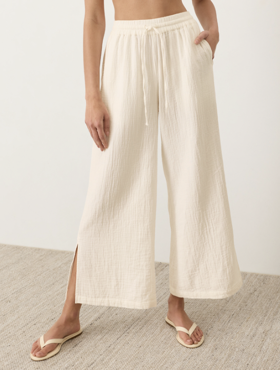 Women’s Coastal Double Gauze Split Hem Pant made with Organic Cotton | Pact