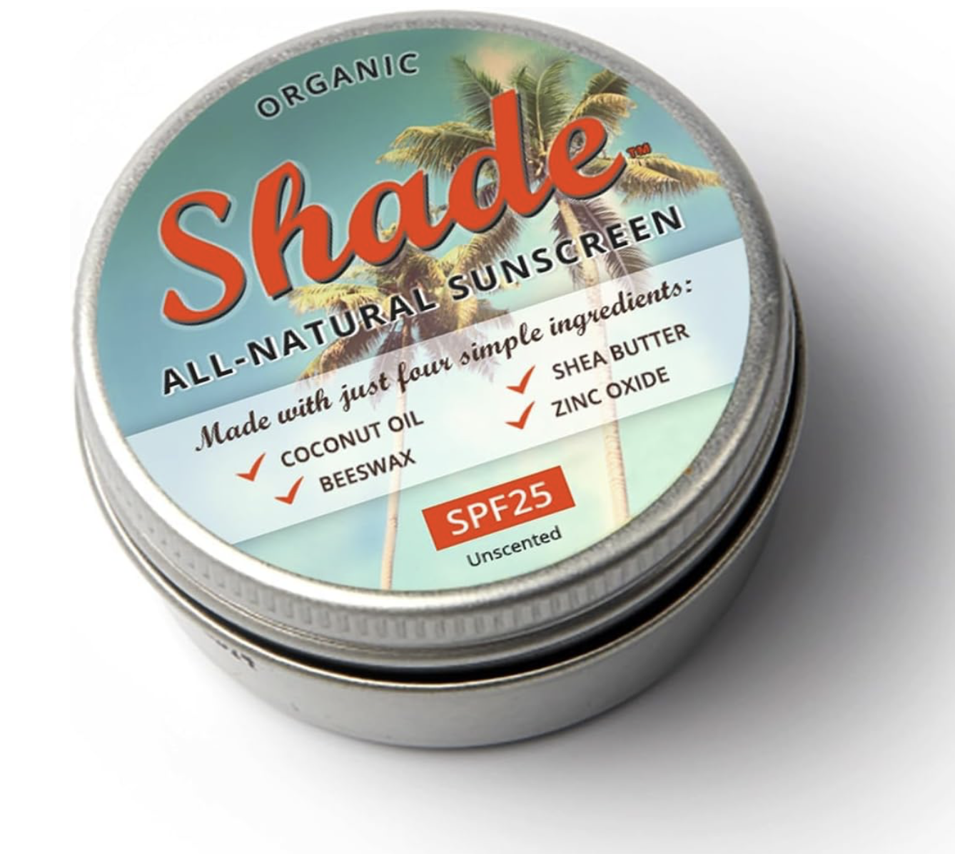 Shade All-Natural Sunscreen SPF25-15ml | Pocket-Sized Mineral Sun Cream with Organic Coconut Oil, Shea Butter, Beeswax & Zinc Oxide : Amazon.co.uk: Beauty