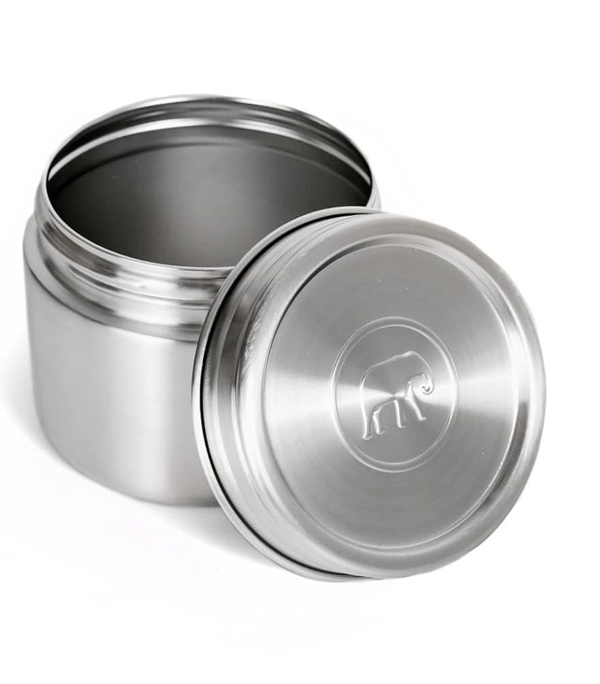 Elephant Box Twist & Lock 500ml Leakproof Food Container | Stainless Steel Screw Top Canister | Plastic-Free & Eco-Friendly : Amazon.co.uk: Home & Kitchen