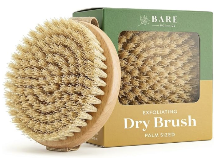 Bare Botanics Dry Brushing Body Brush for Lymphatic Drainage | Medium Firmness Cruelty Free Natural Boar Bristles Improves Circulation and Gently Exfoliates | Ergonomic Elastic Strap : Amazon.co.uk: Beauty