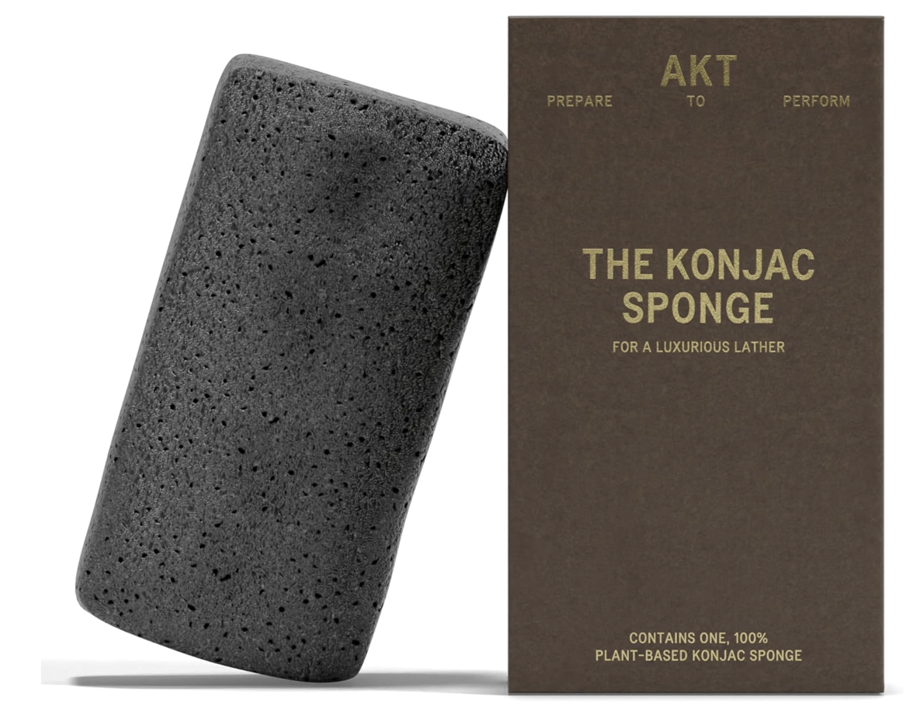 AKT The Konjac Sponge – Plant-Based Shower Sponge with Activated Charcoal, Exfoliating Body Scrubber for Sensitive Skin, Natural, Compostable Bath Essential, All Genders : Amazon.co.uk: Health & Personal Care