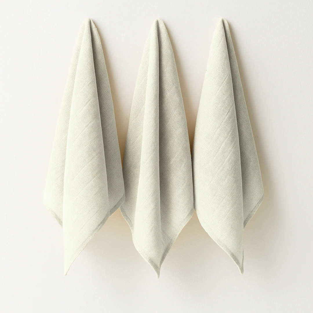 Bamboo Organic Cotton Muslin Squares - Unbleached