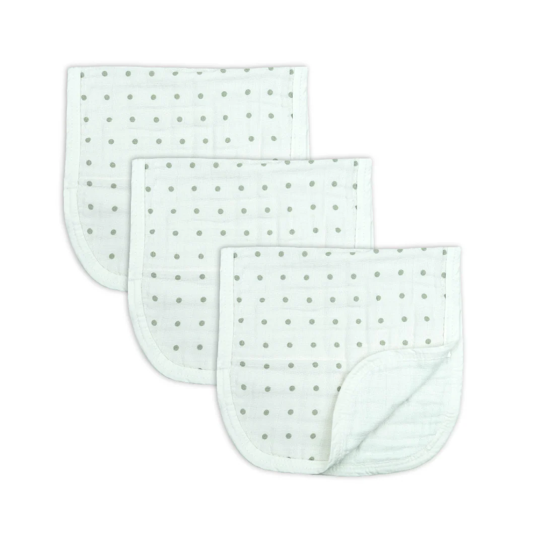 Cotton Muslin Burp Cloths - 3 Pack