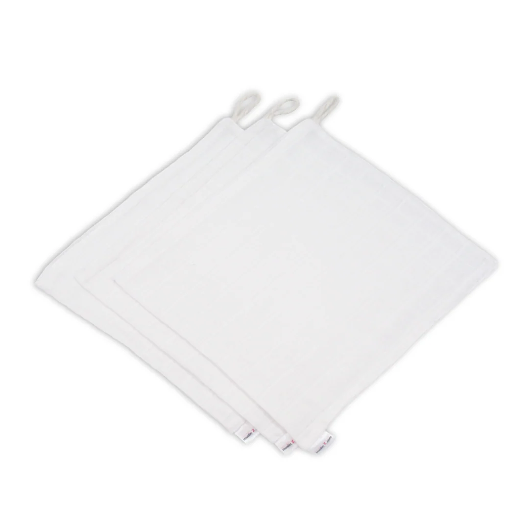Cotton Muslin Wash Cloth - 3 Pack