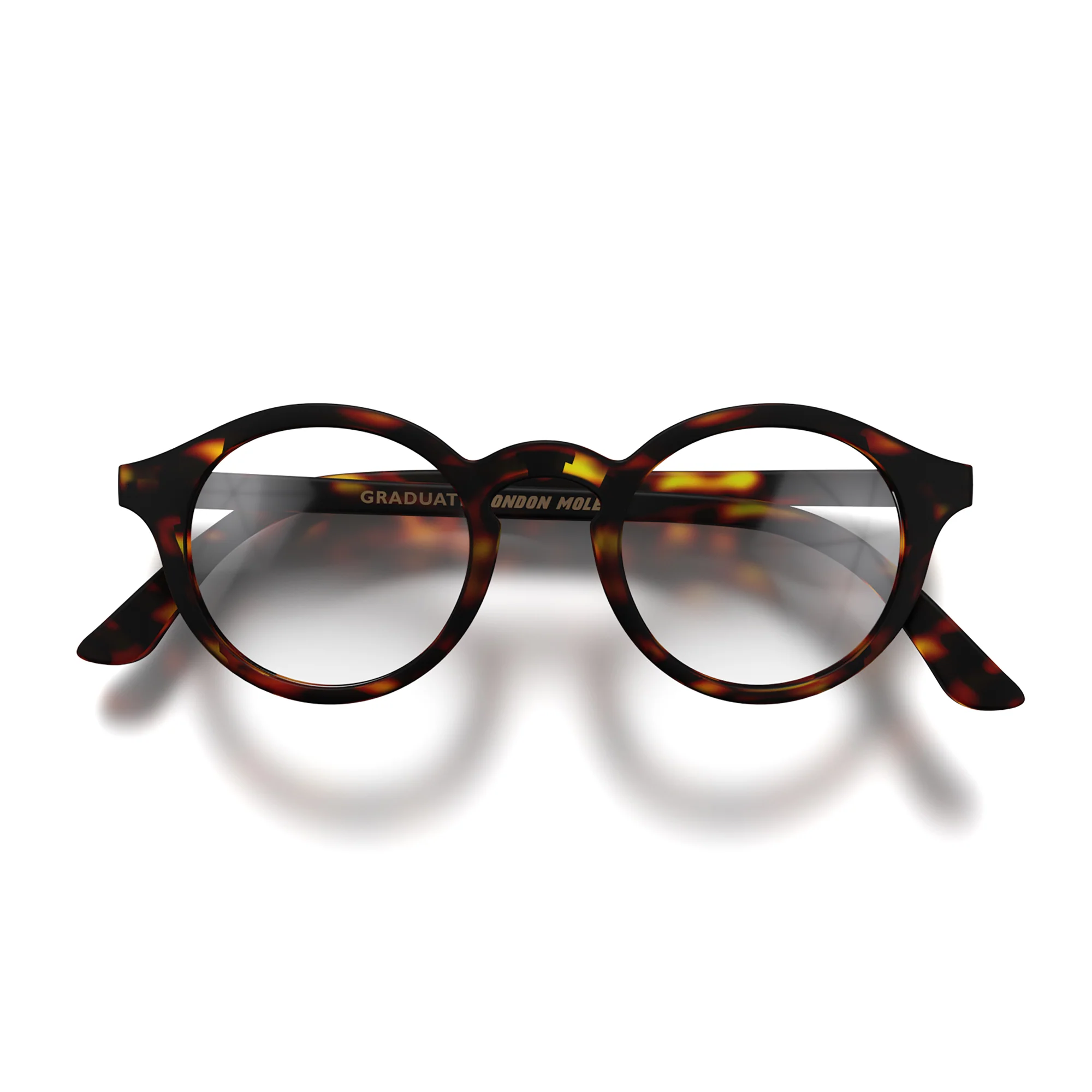 Graduate blue blocker glasses in matt tortoiseshell