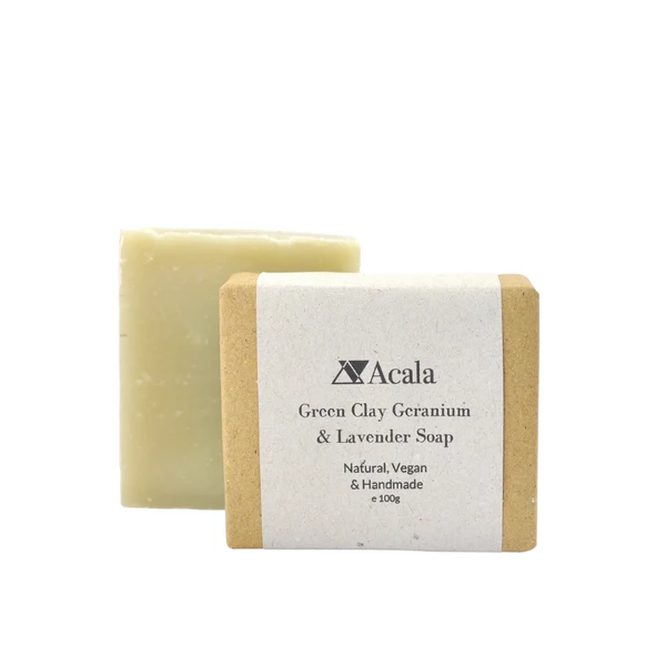 Green Clay Geranium and Lavender Soap