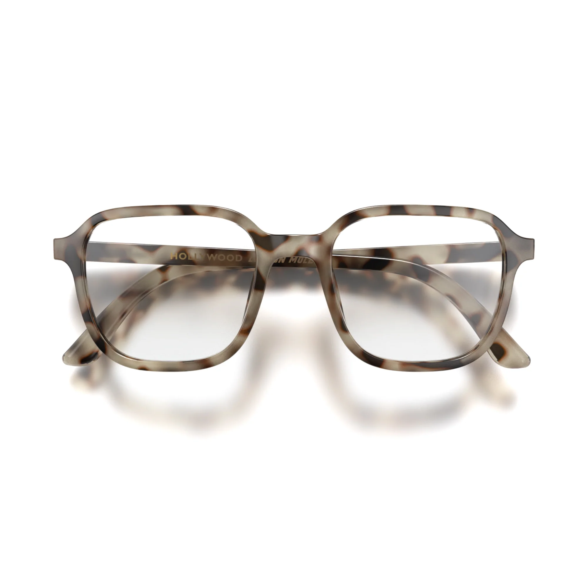 Hollywood blue blocker glasses in gloss pale tortoiseshell