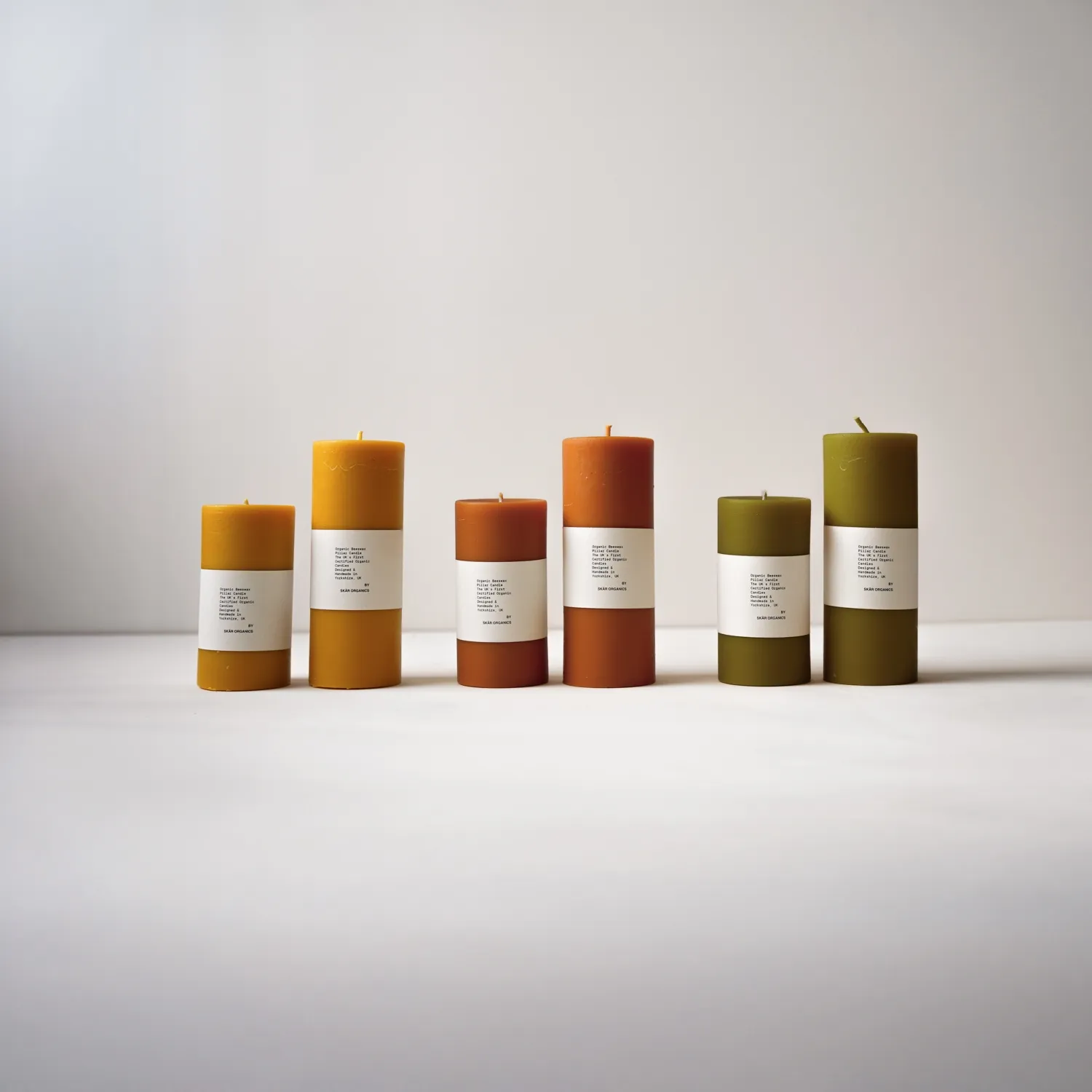 Organic Beeswax Pillar Candles - Skär Organics