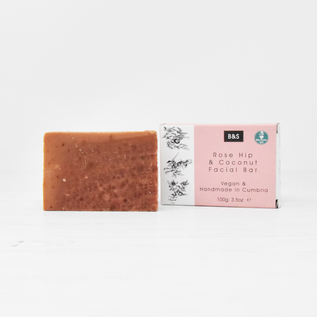 Rosehip & Coconut Facial Soap Bar - 100g - Bain and Savon - Vegan, Cruelty-Free-Natural Beauty