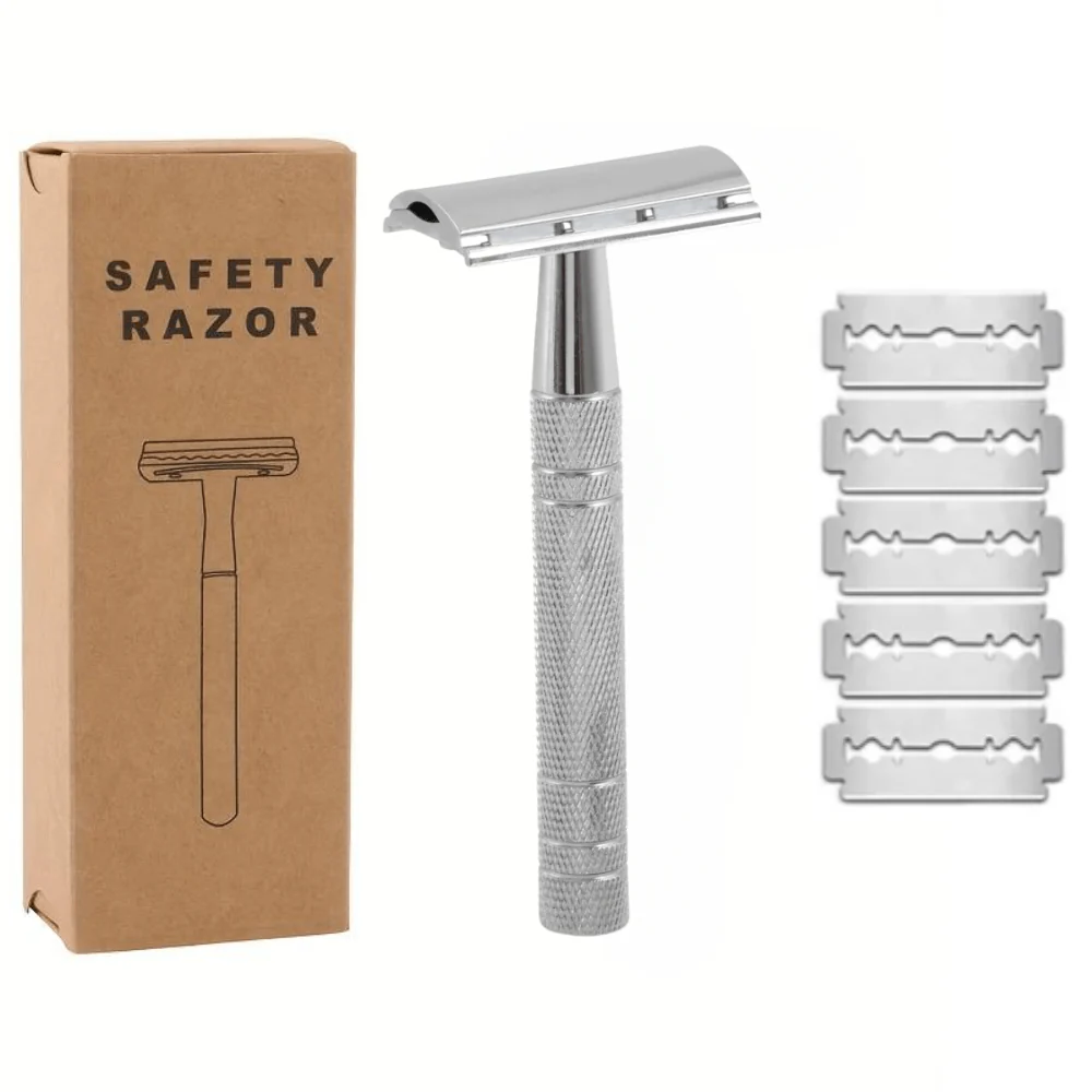 Women's Single Blade Safety Razor | Single Blade Razor for Women | Silver | REGN
