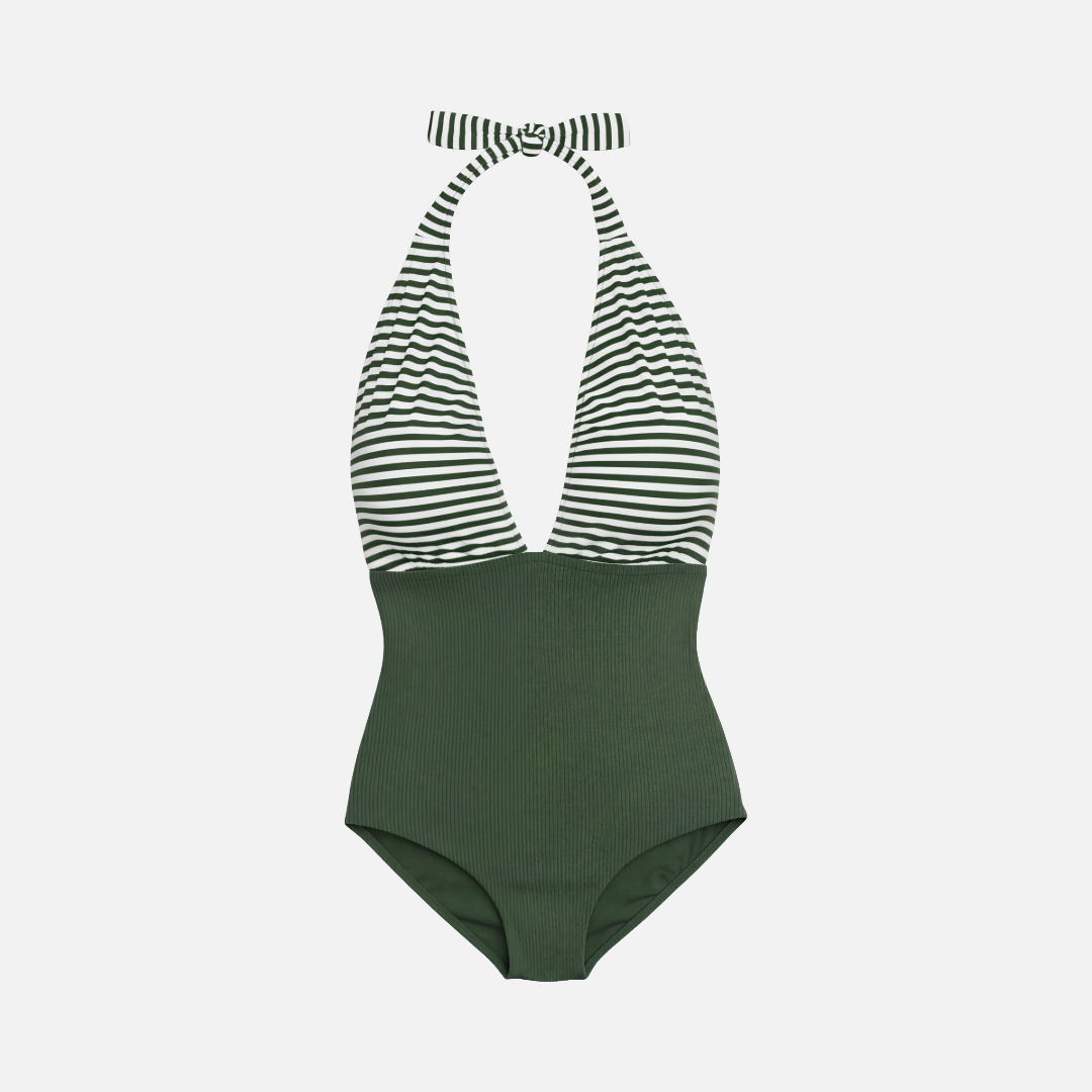Womens' Swimming Costume - Green